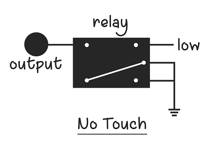 Relay when no touch
